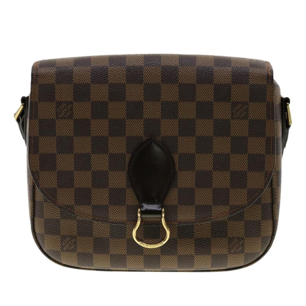 Louis Vuitton Damier Ebene Saint Cloud GM Shoulder Bag Brown